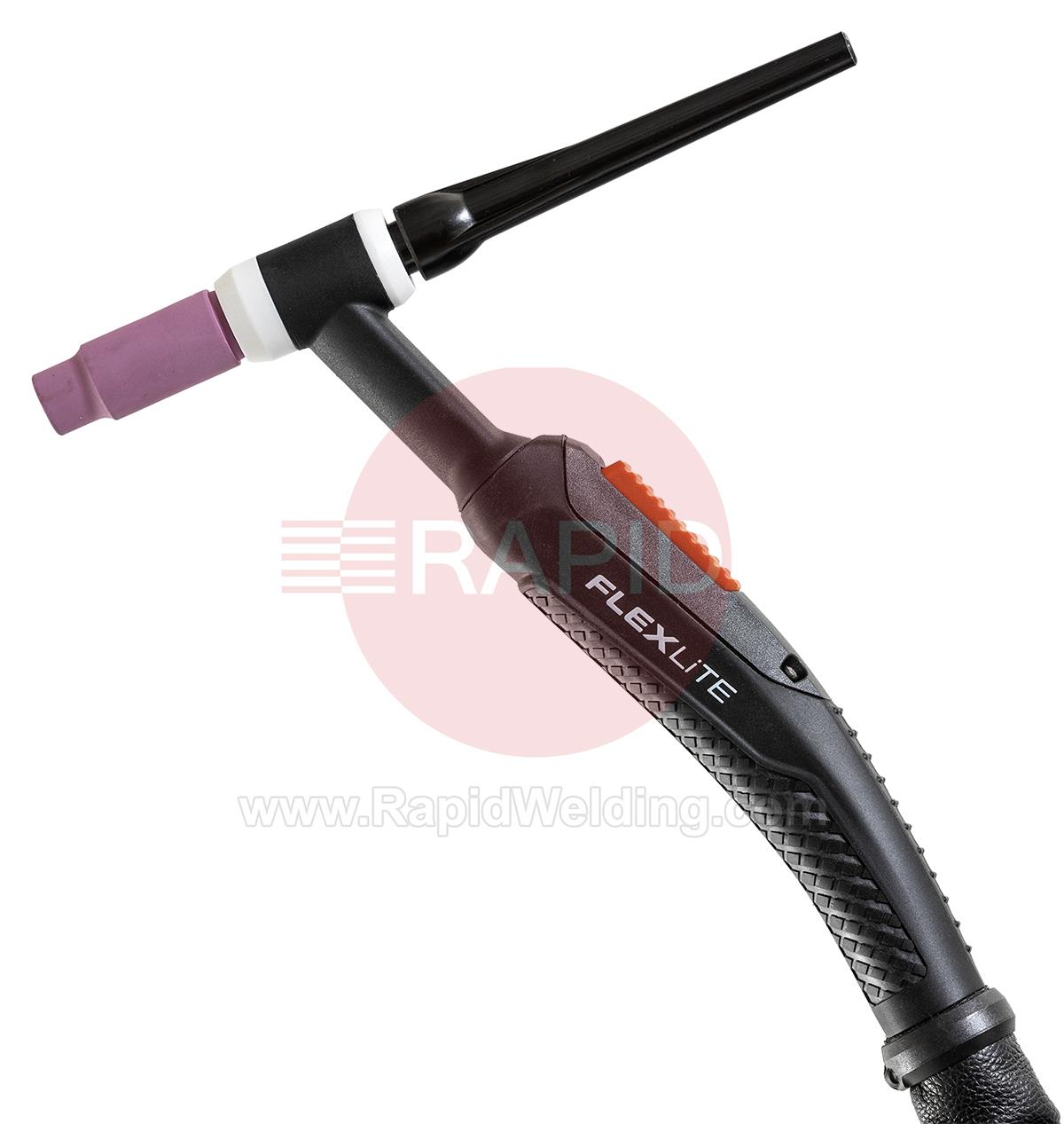 TX165G4  Kemppi Flexlite TX K5 165G Air Cooled 160 Amp Tig Torch, with 70° Angle Neck - 4m, 7 Pin